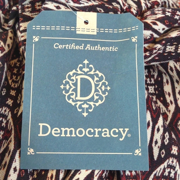 +SZ NWT Brown/Orange Rough Hem Palazzo Pants SZ 1X By Democracy - Picture 8 of 10